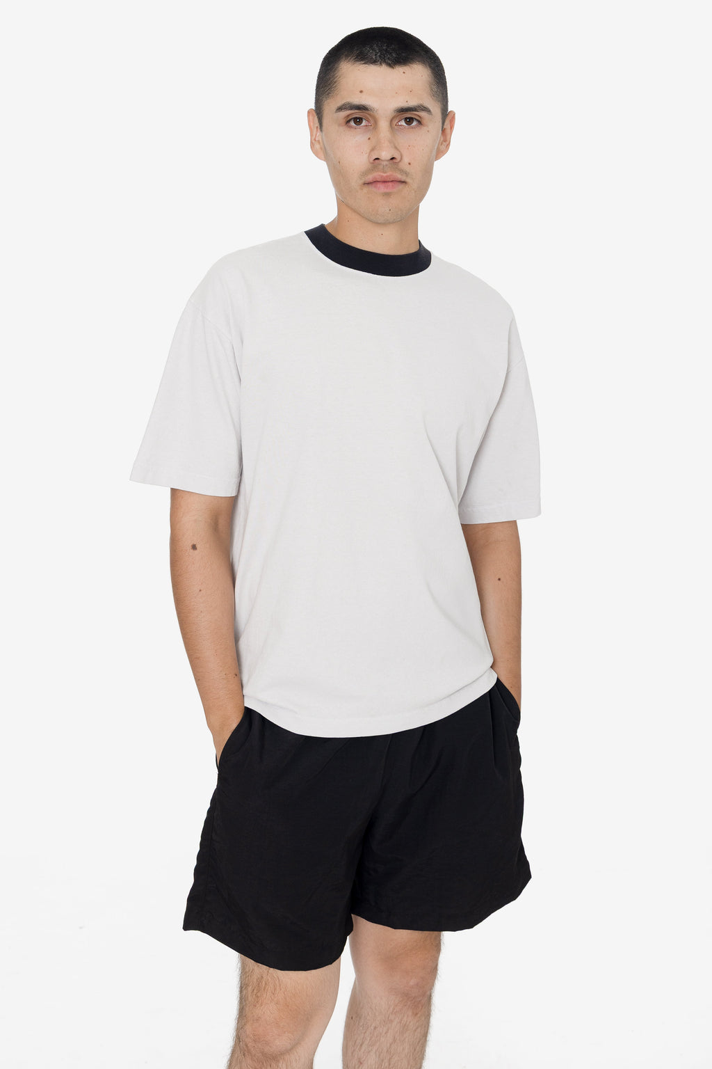 1801GDRIN - 6.5oz Garment Dye Crew Neck Ringer T-Shirt