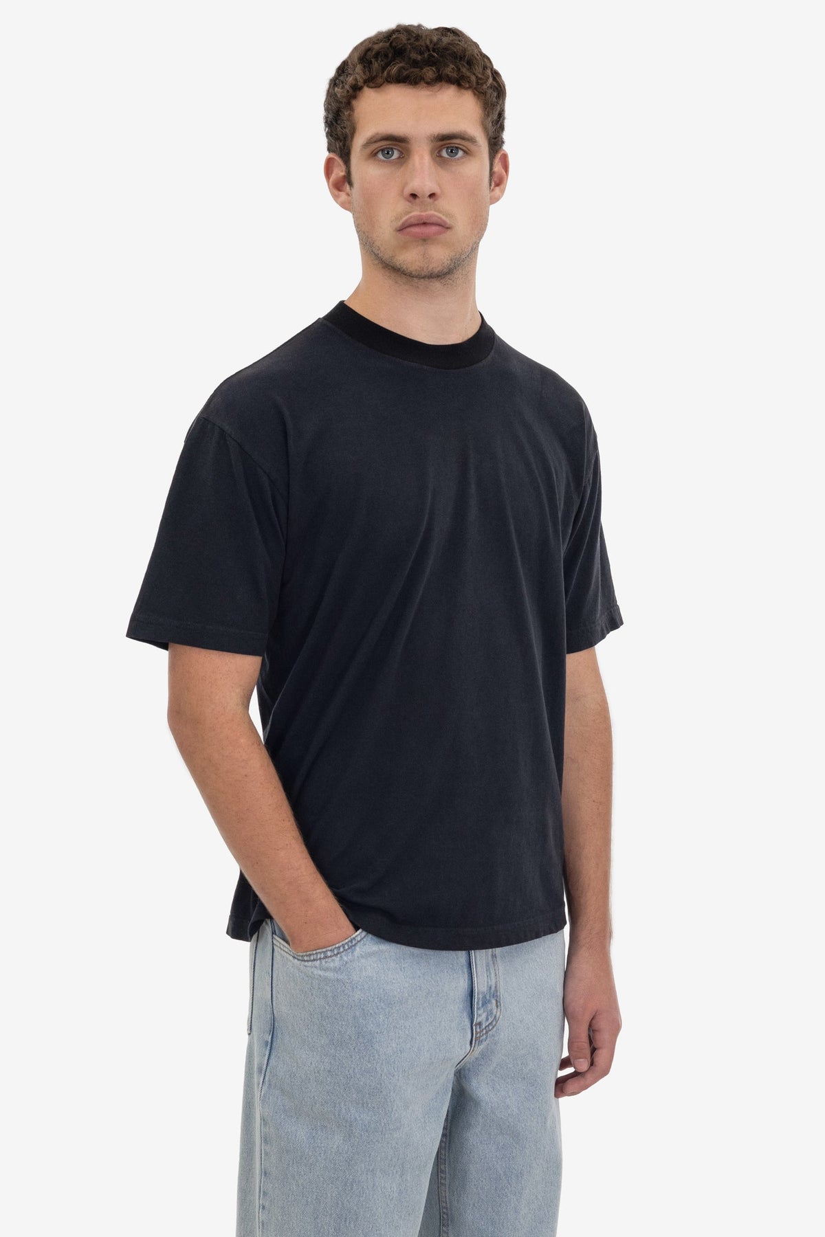 1801GDRIN - 6.5oz Garment Dye Crew Neck Ringer T-Shirt
