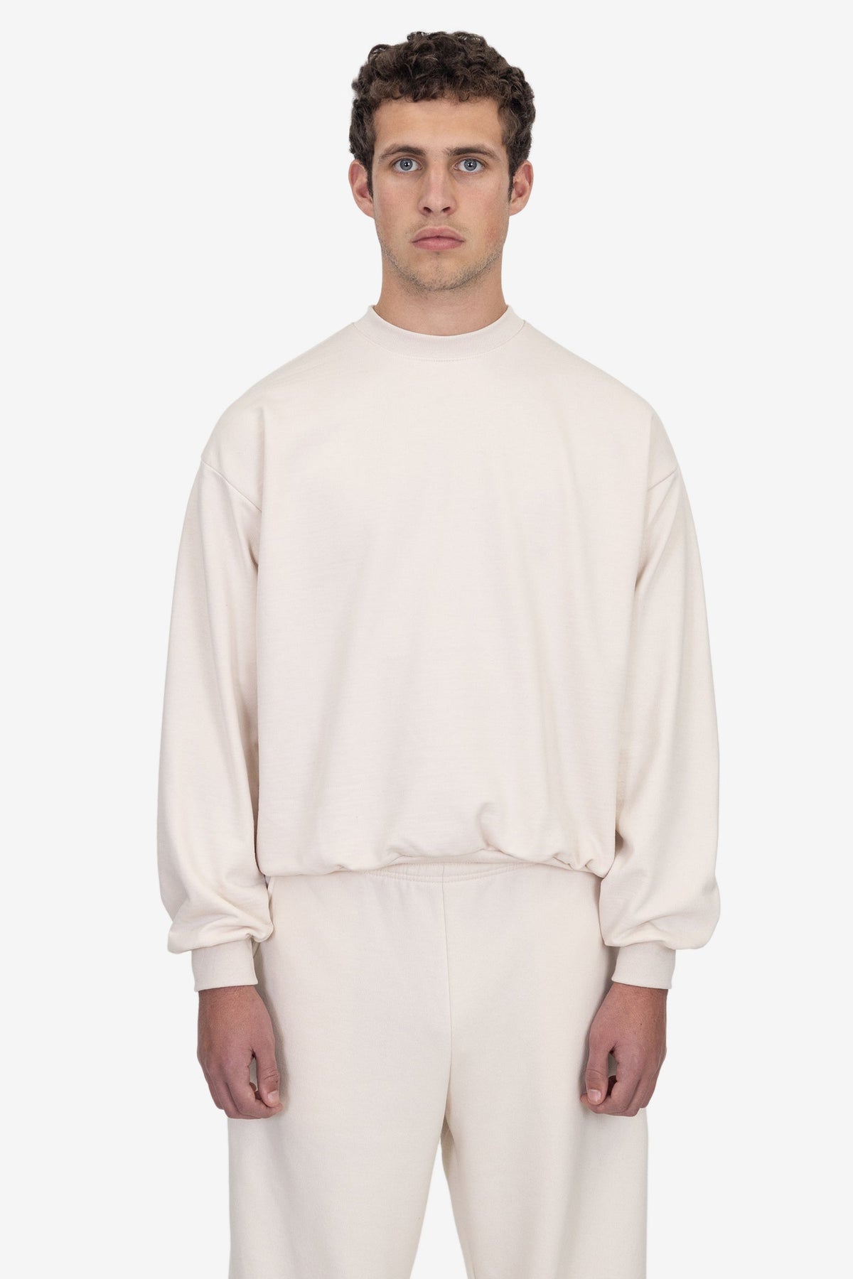 MWF1047 - 10 oz. Mid-weight Poly Cotton Fleece Wide Crewneck